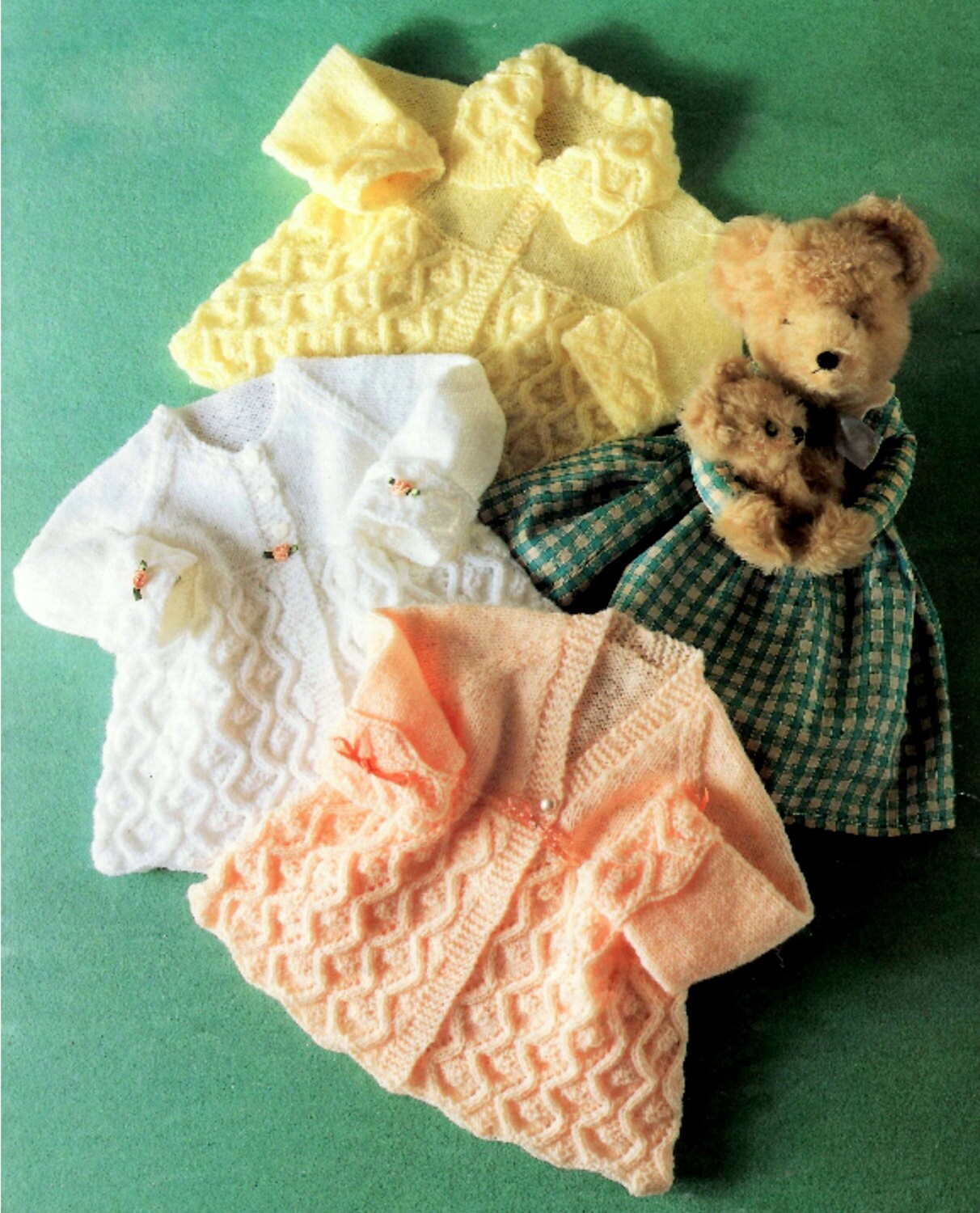 Vintage Knitting Pattern Baby Matinee Coat Cardigan Jacket 3 Etsy
