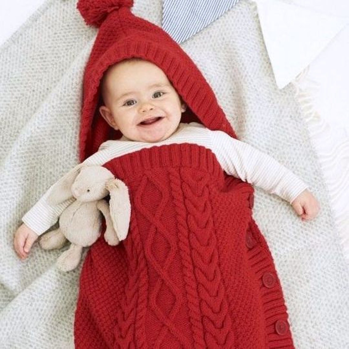 Knitting Pattern Baby Sleeping Bag Cocoon Sleep Sack Papoose Etsy