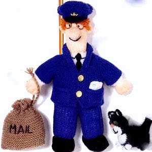 SALE *** Vintage Knitting Pattern Book Soft Toys Postman Pat Jess the Cat Soft Sack Inspector Gadget  Bananas in Pyjamas Rag Doll