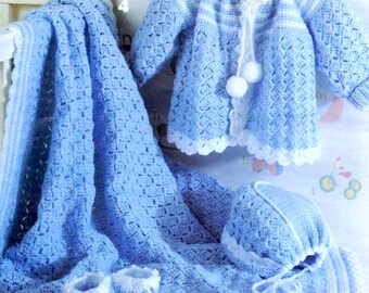 SALE *** Vintage Crochet Pattern Baby Layettes Matinee Jacket