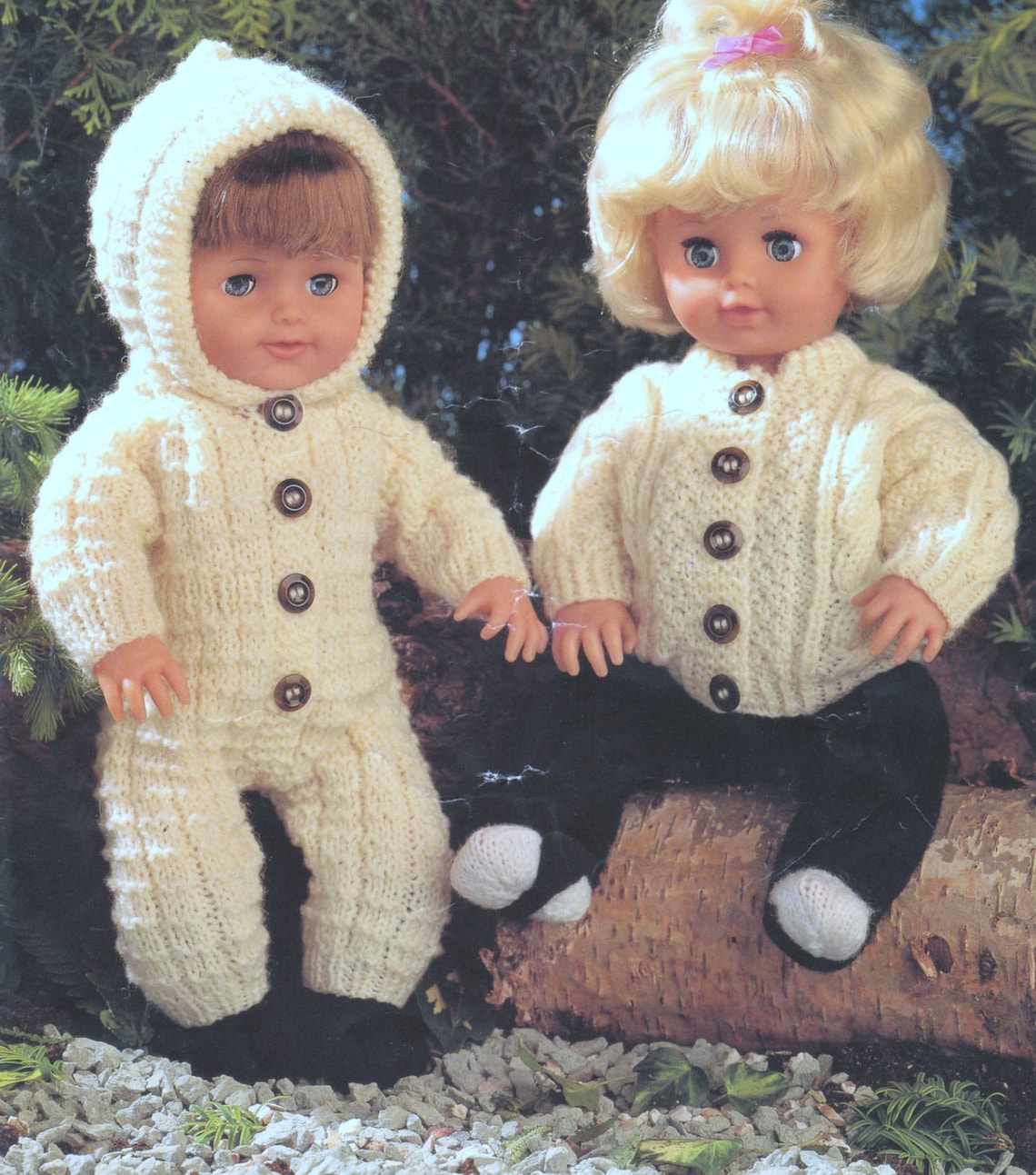 Vintage Knitting Pattern PDF Dolls Clothes Aran Snowsuit Etsy