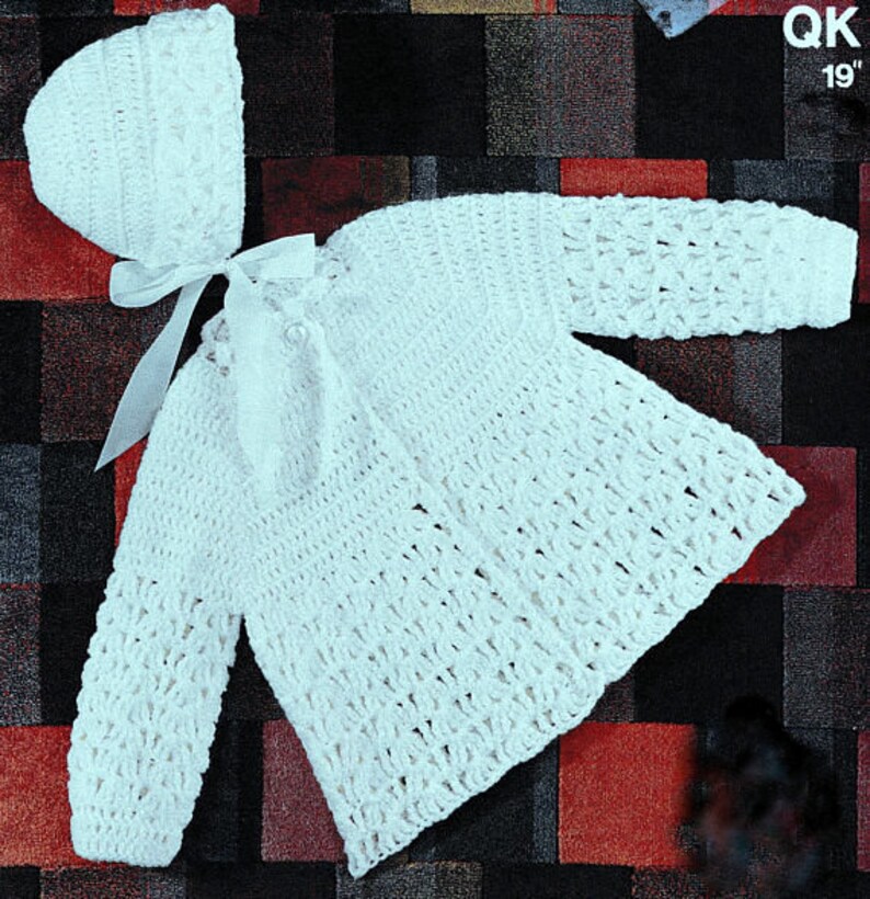 Vintage Crochet Pattern PDF Baby Matinee Jacket Cardigan and Etsy