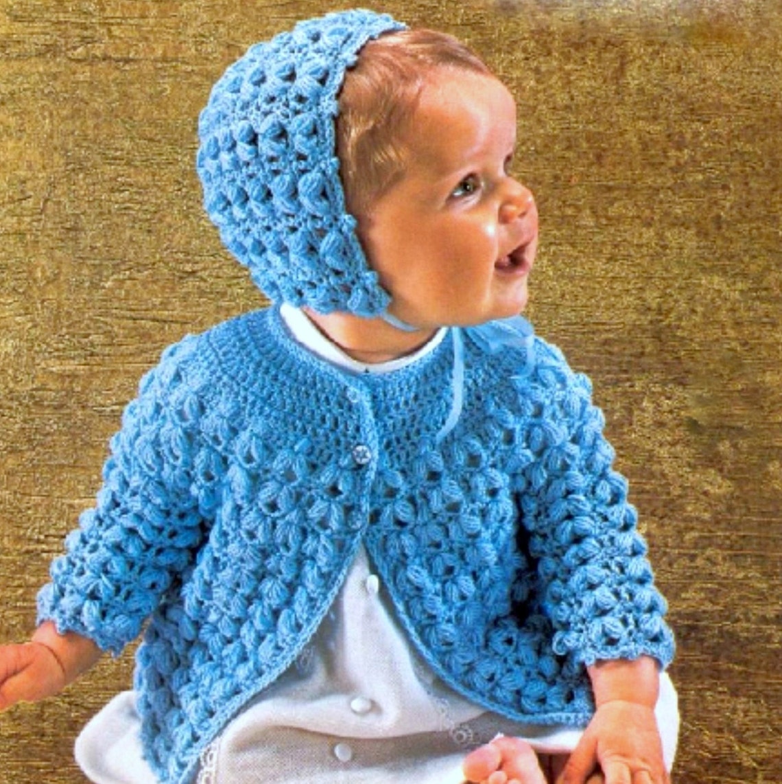 Vintage Crochet Pattern Baby Matinee Coat Jacket Angel Top Etsy