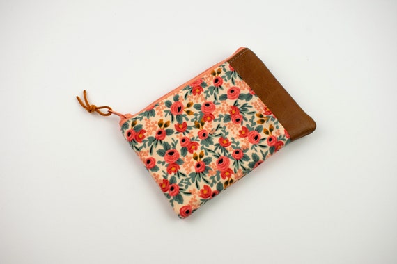floral coin purse