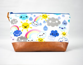 Cute Diaper Holder, Travel Diaper Case, Weather Makeup Bag, Baby Shower Gift, Cute Wet Bag