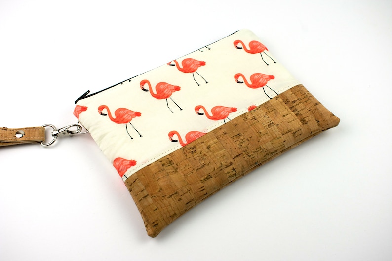 Flamingo Wallet Small Purse Flamingo Print Wristlet Wallet Etsy