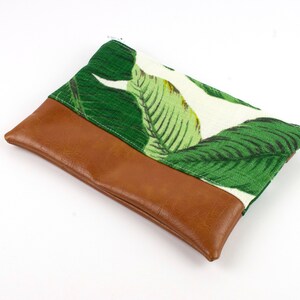 Banana Leaf Wallet, Small Crossbody, Palm Wristlet Wallet, Tropical Clutch, Clutch Wallet, Vegan Womens Wallet image 6