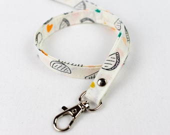 Taco Lanyard, Key Lanyard, Cute Print, Teacher Gift, Quirky Lanyard, Long Keychain, ID badge Holder