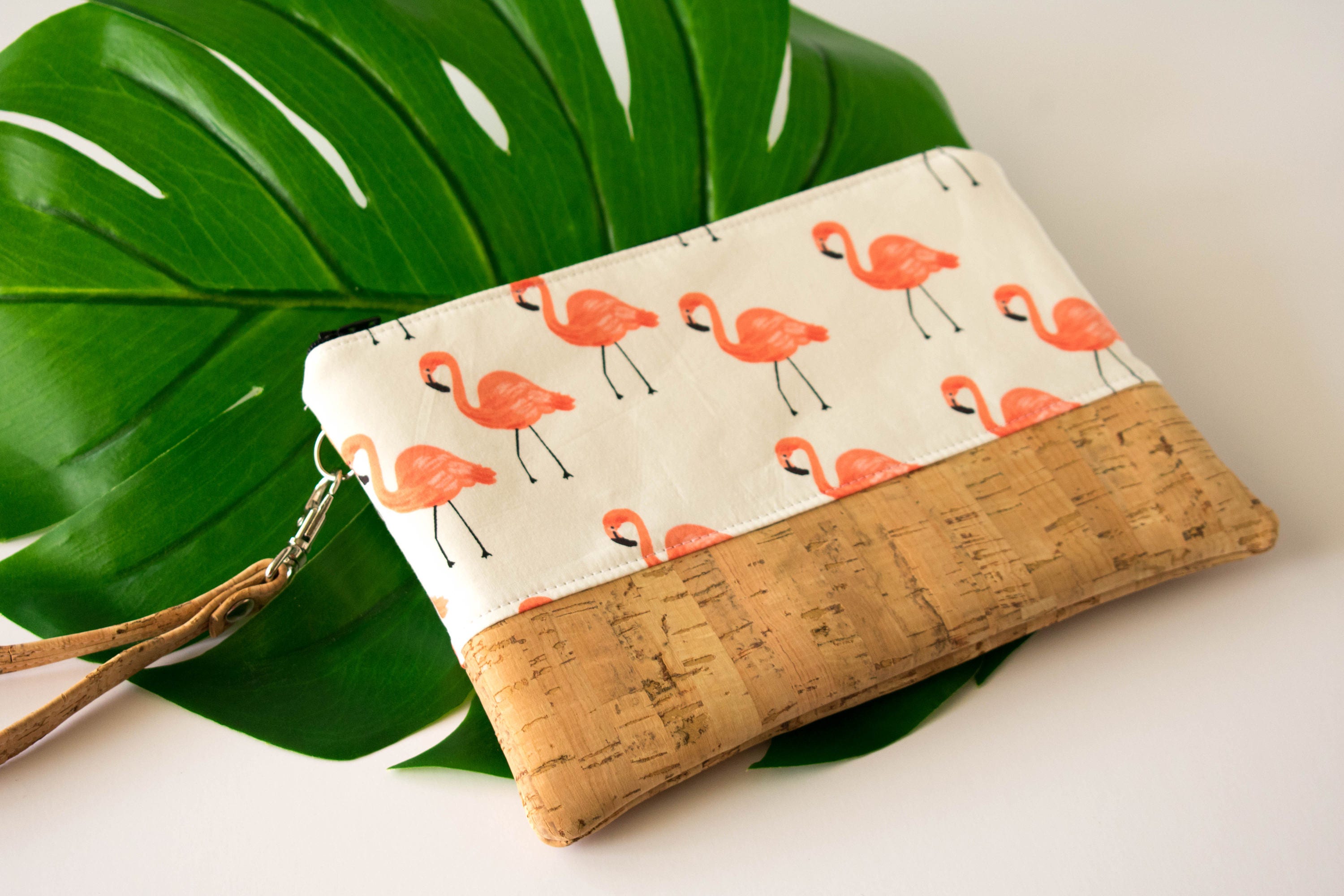 Flamingo Wallet Small Purse Flamingo Print Wristlet Wallet Etsy