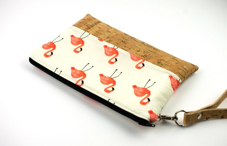 Flamingo Wallet Small Purse Flamingo Print Wristlet Wallet Etsy