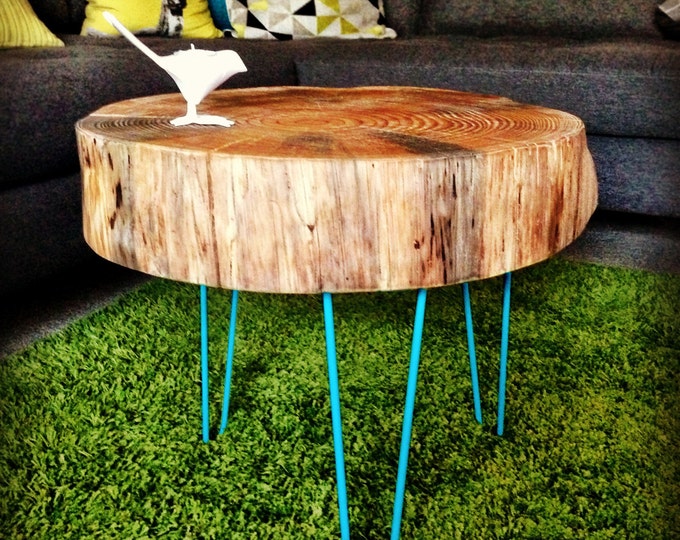 Large Live Edge Coffee Table W/ Hairpin Legs Etsy