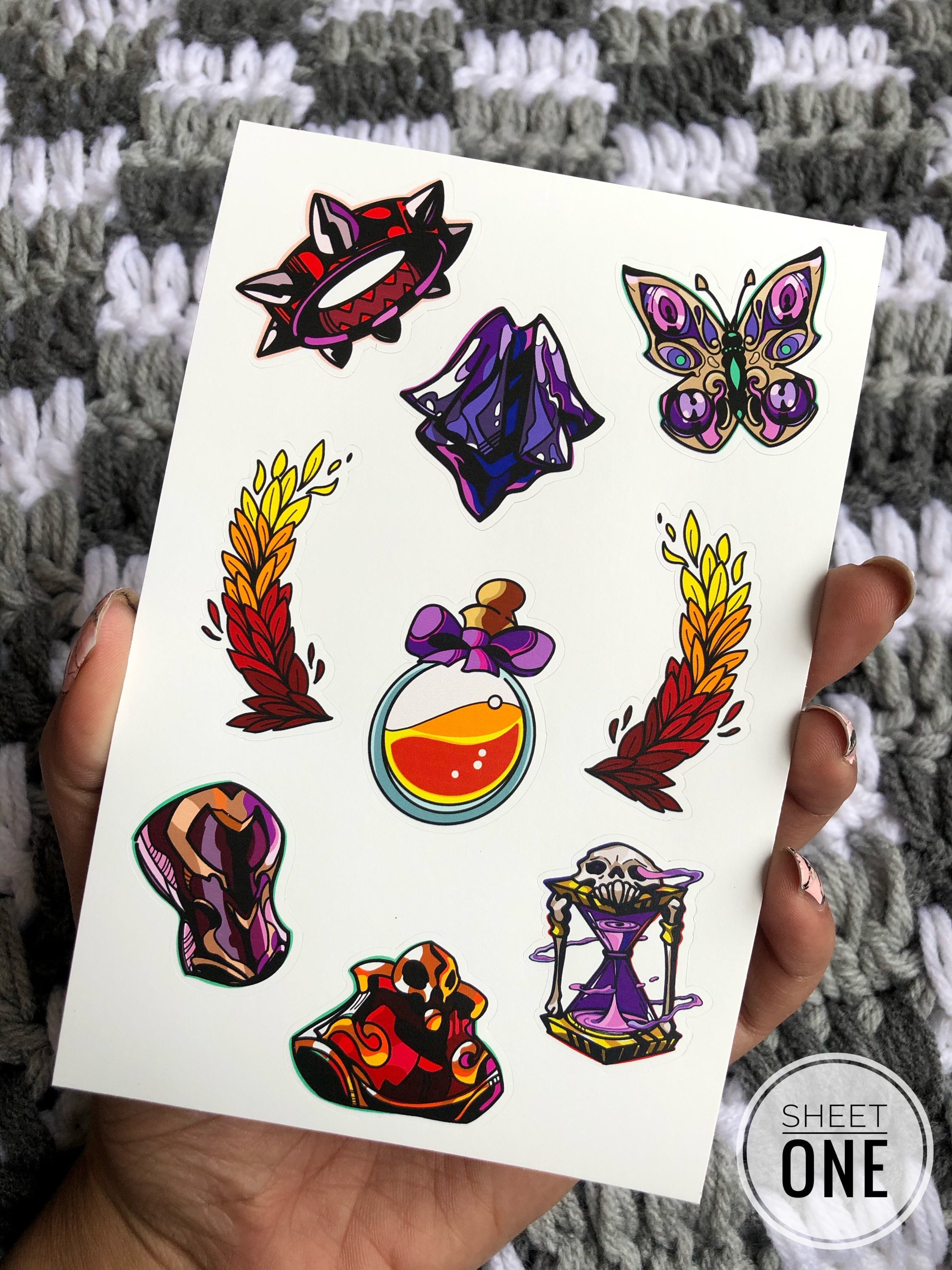 Underworld Keepsakes Sticker Sheet Hades Matte Vinyl Stickers