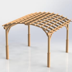 Arched Pergola Building Plans - 14&#39; x 14&#39;