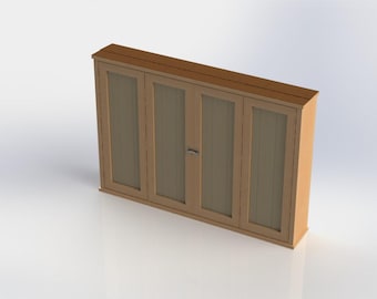 60" - 65" Outdoor TV Enclosure Building Plans with Bifold Doors