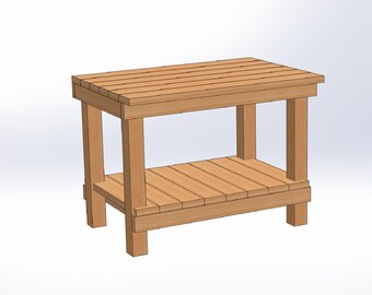 4ft Woodworking Bench 001 Building Plans