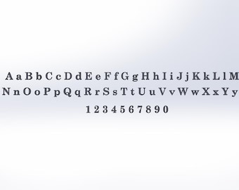 dxf and svg Alphabet and Number Files Schoolbook
