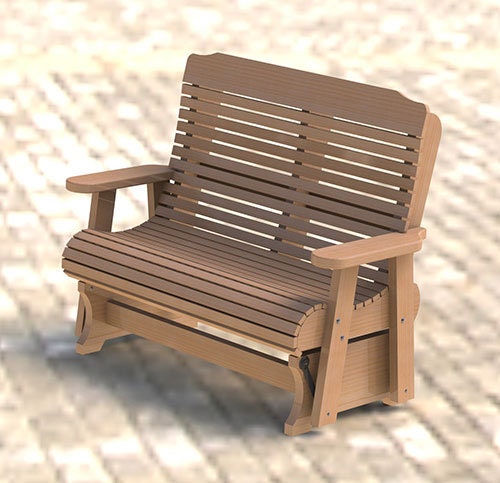Wrought iron double online glider