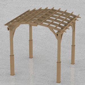 Planos de construcción de pérgolas arqueadas: 10 x 10