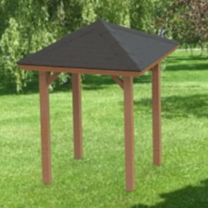 Hip Roof Gazebo Building Plans 6&#39;x6&#39; Perfect for Spas