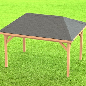 Hip Roof Gazebo Building Plans 10&#39; x 12&#39; Perfect for Spas