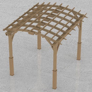 Gebogen pergola-bouwplannen - 10&#39; x 12&#39;