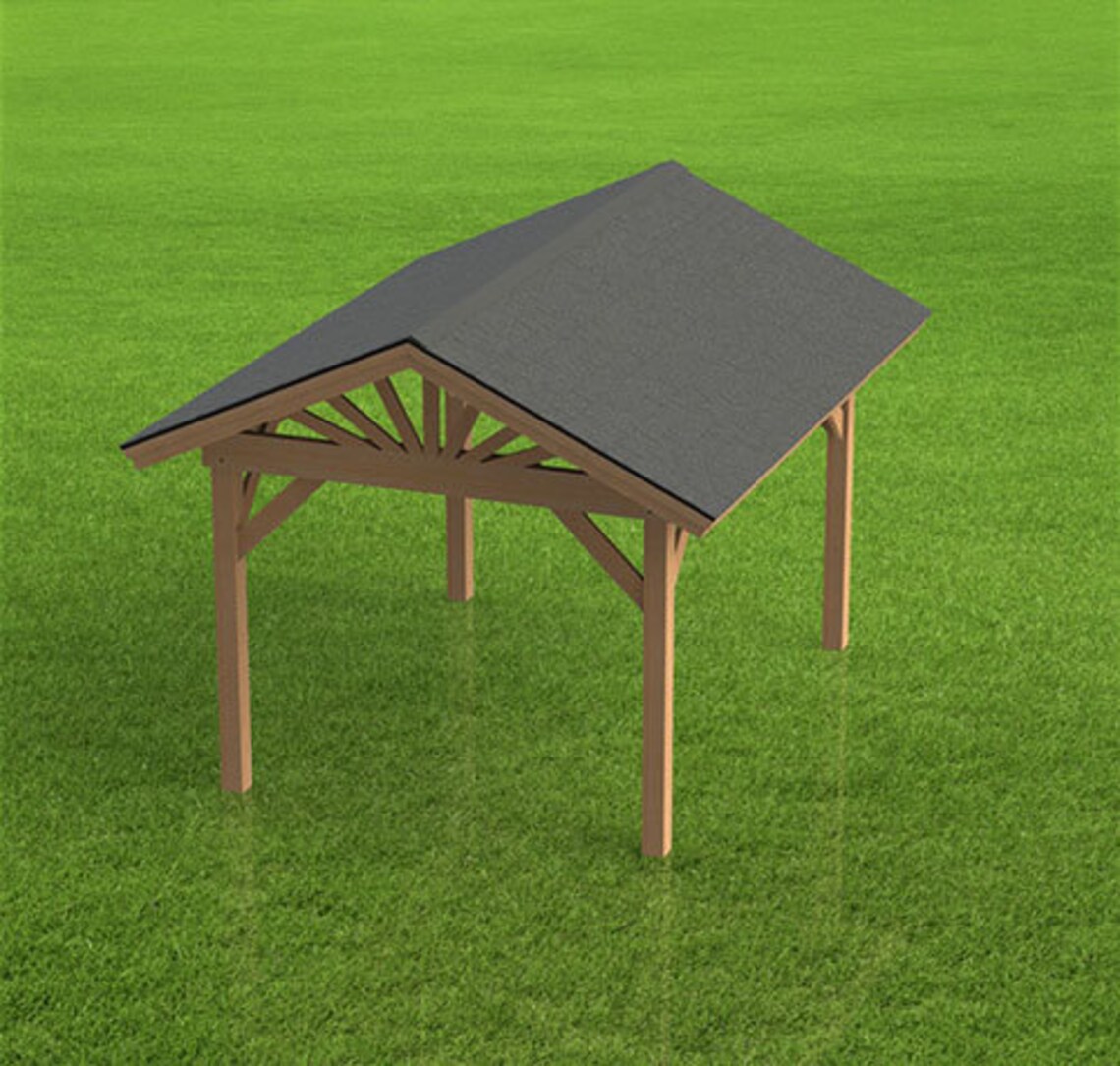 Gable Roof Gazebo Building Plans 9'x12' Perfect for Spas Etsy