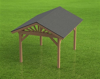 Gable Roof Gazebo Building Plans 9'x12' Perfect for Spas