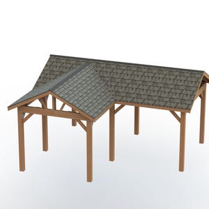 L字型ガゼボ建築計画 22' x 12' x 8'