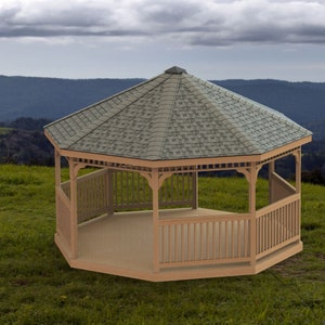 Gazebo Downloadable Building Plans - Octagon - 16 x 16