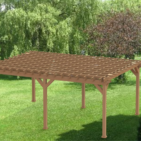 Garden Pergola Building Plans - 20 x 28