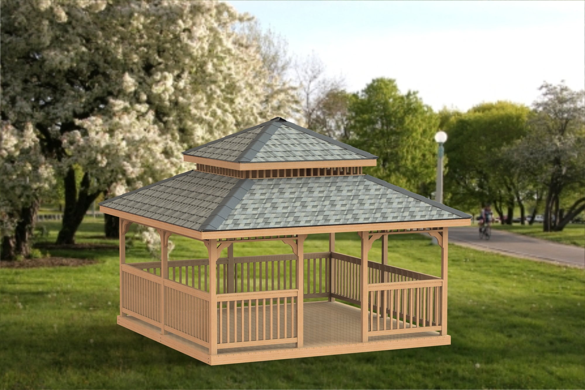 Garden Gazebo Building Plans I Double Hip Roof 16 X 16 Etsy Canada