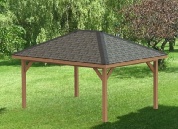 Hip Roof Gazebo Building Plans 12' X 16 