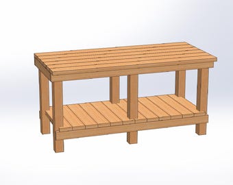 6ft Woodworking Bench 001 Building Plans