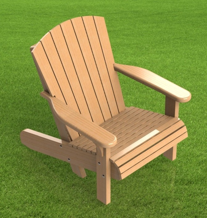 Adirondack Style Lawn Chair Building Plans Etsy