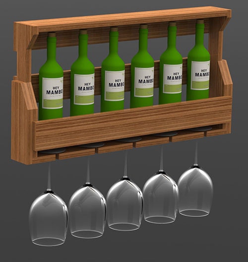 Wall Mounted Wine Rack Woodworking Plans instructions Etsy