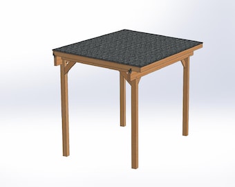 12' x 8' Lean-To Pavilion Building Plans