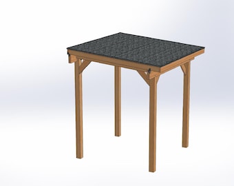 8' x 8' Lean-To Pavilion Building Plans