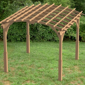 Arched Pergola Building Plans - 12' x 12'
