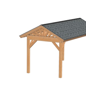 Gable Roof Gazebo Building Plans 8&#39;x16&#39; Perfect for Spas