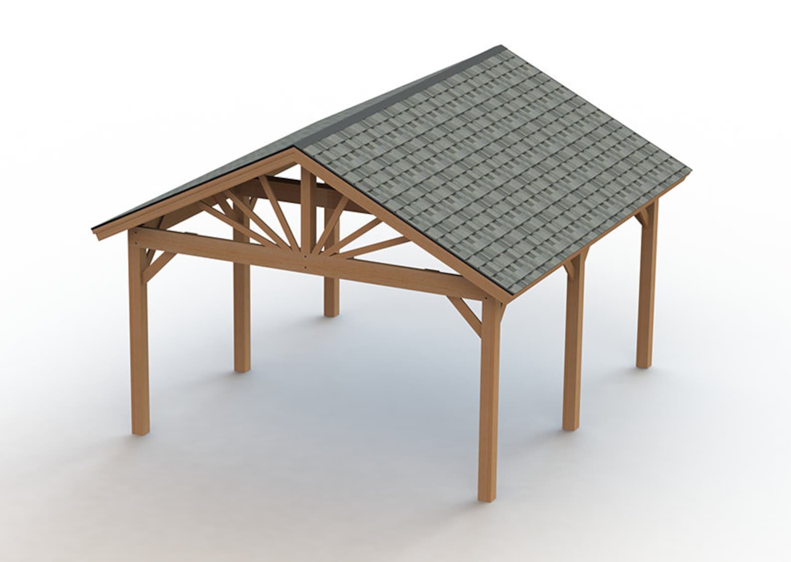 Gable Roof Gazebo Building Plans 18'x20' Perfect for Spas Etsy