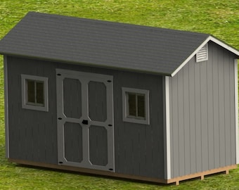 8' x 16' Garden Shed Building Plans - Digital Download
