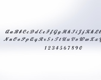 dxf and svg Alphabet and Number Files Script