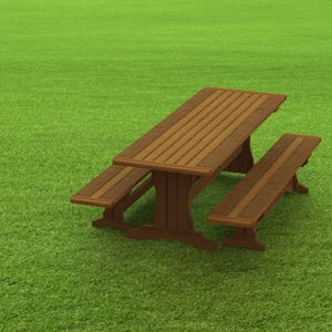 8ft Trestle Style Picnic Table Building Plans 002