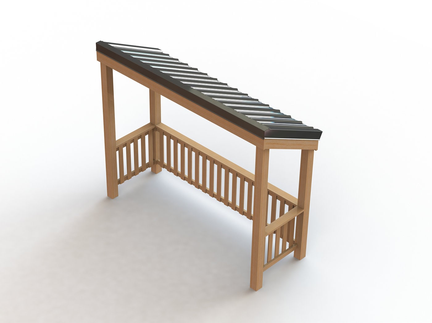 Abri pour barbecue, plans de construction 4 pi x 12 pi