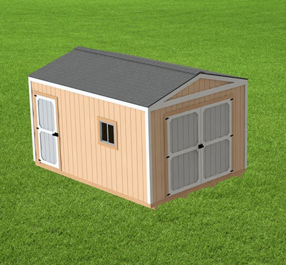 Garden Shed 008 Detailed Building Plans Instructions 12 x | Etsy