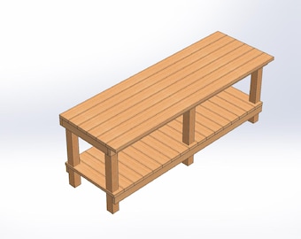 8ft Woodworking Bench 001 Building Plans