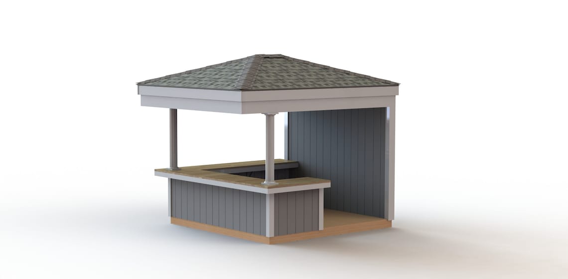 10' X 10' Covered Outdoor Bar Building Plans Etsy