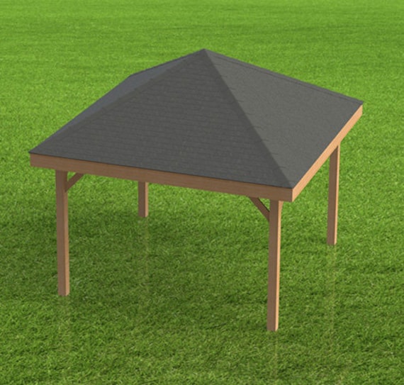 Hip Roof Gazebo Building Plans 16' X 16' Perfect for Etsy