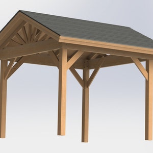 Gable Roof Gazebo Building Plans 10'x10' Perfect for Spas