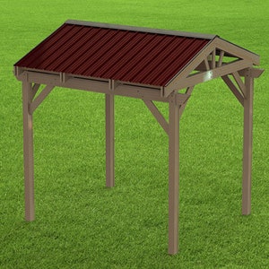 Gable Steel Roof Gazebo Building Plans 10&#39; x 12&#39; Perfect for Hot Tubs